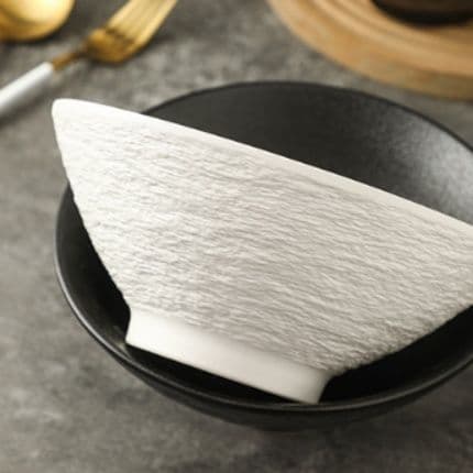 茶碗 削ぎ目模様の和洋兼用飯碗