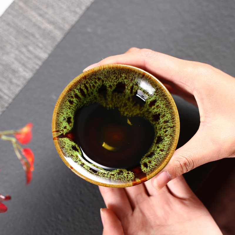 茶碗 天目釉窯変仕上げ湯呑み茶碗