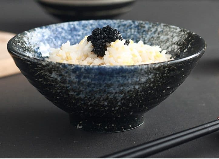 茶碗 星空模様の手作り陶器茶碗