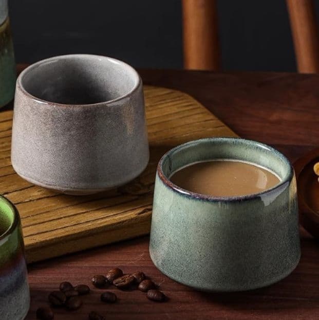 茶碗 窯変釉薬安定感のある防滑底湯呑み茶碗
