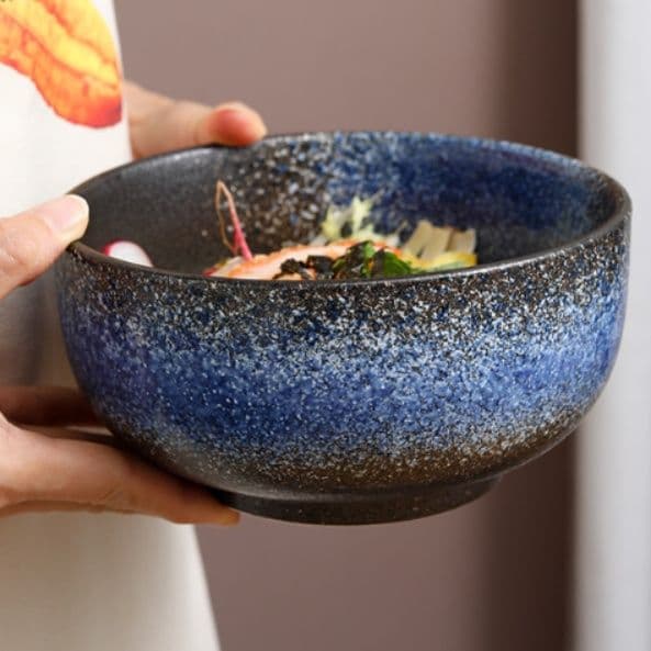 茶碗 和風釉彩グラデーション丸形どんぶり茶碗