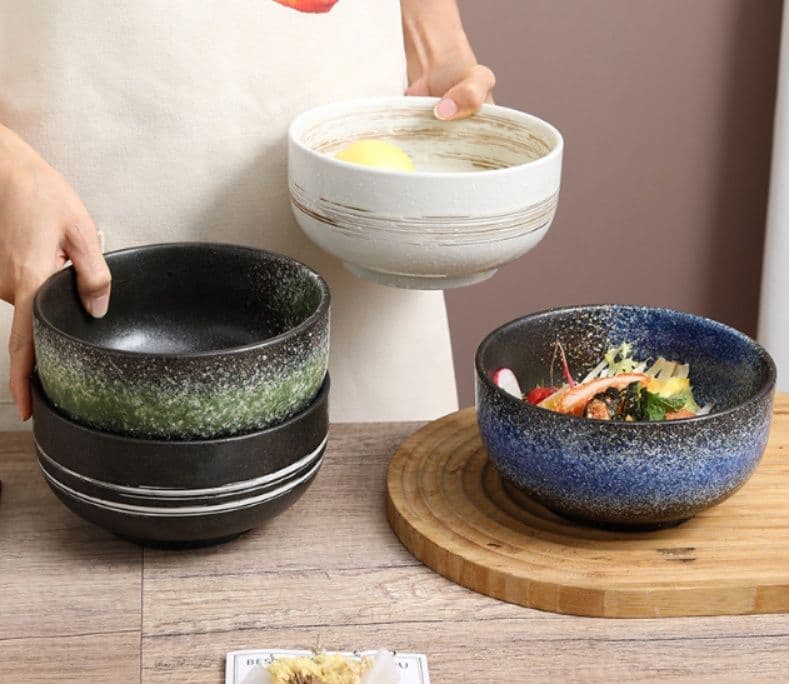 茶碗 和風釉彩グラデーション丸形どんぶり茶碗