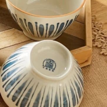 茶碗 十草文様縁取り茶碗夫婦揃え
