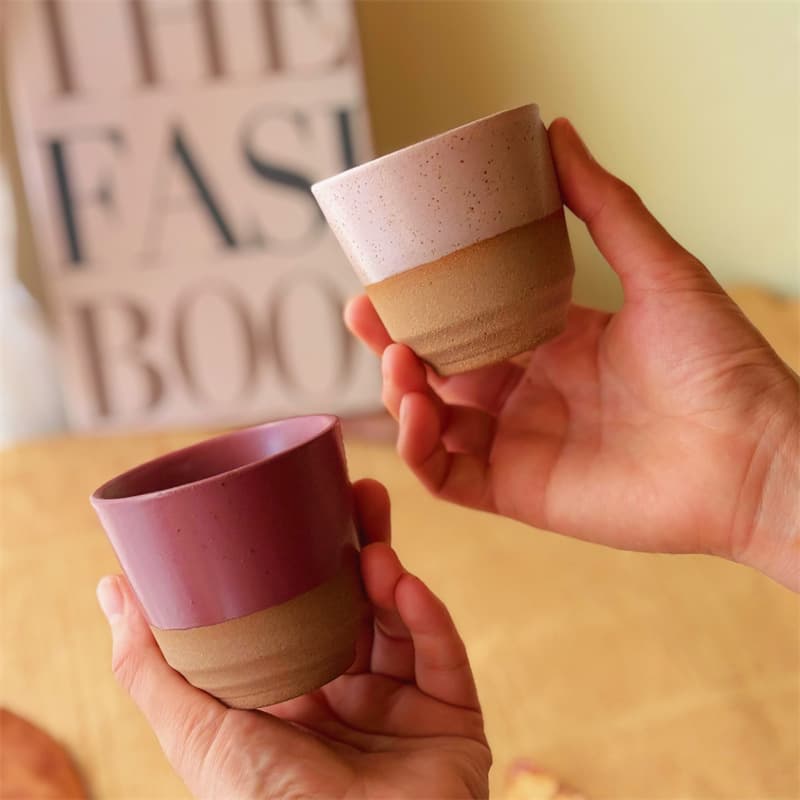 茶碗 二色釉薬 手作り風 湯呑み茶碗