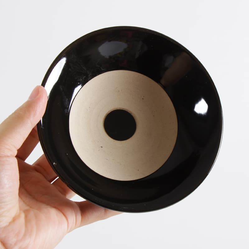 茶碗 二色釉薬の浅型平茶碗