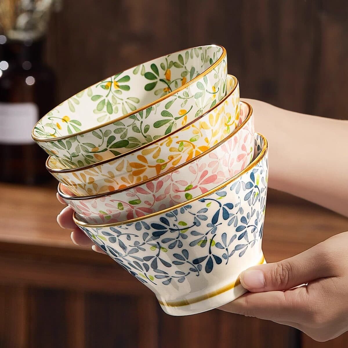 茶碗 小花柄ご飯茶碗 四季彩りセット