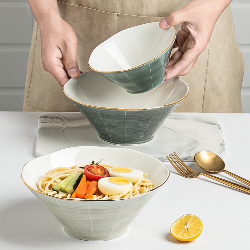 茶碗 金縁どんぶり茶碗
