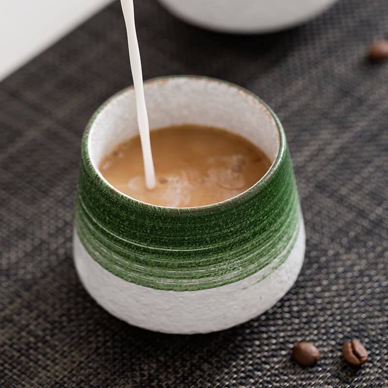 茶碗 刷毛目模様手作り湯呑み茶碗