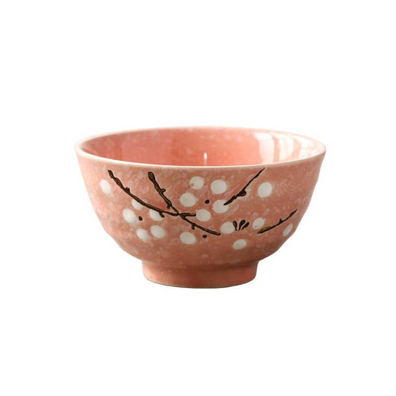 茶碗 梅花模様の和風 ご飯茶碗